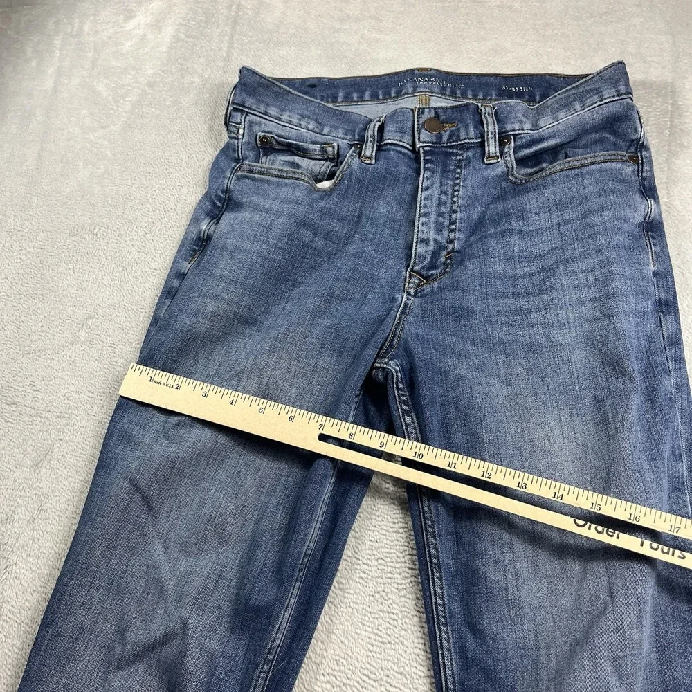 Banana Republic Travelers Jeans Navy Blue Denim Mens 31x30* Pants‎ Slim Fit